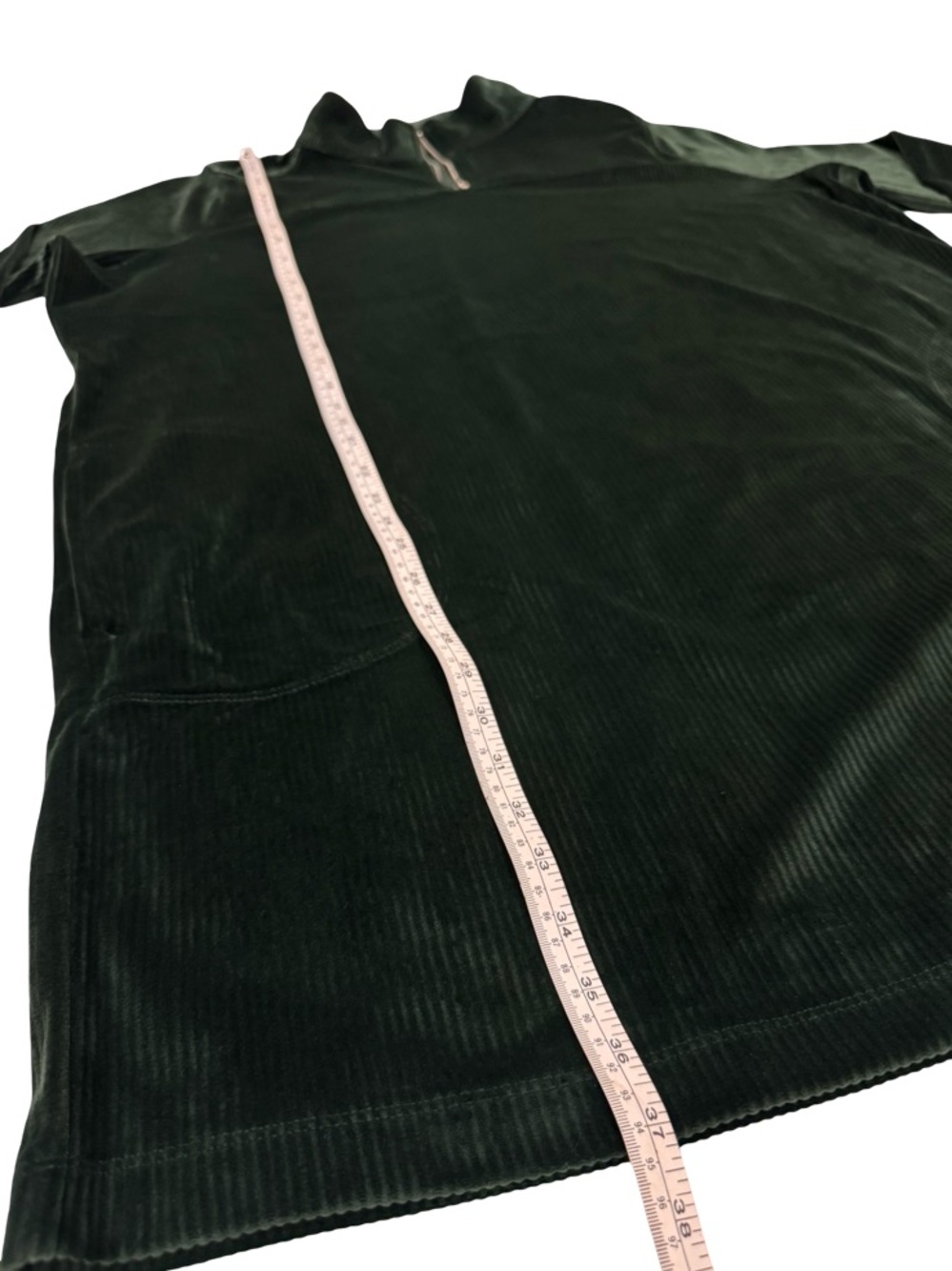 AnyBody Ribbed Velour Zip Front Tunic. - Picture 6 of 7